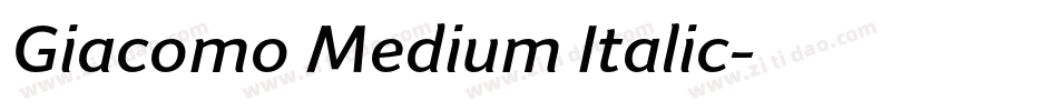 Giacomo Medium Italic字体转换